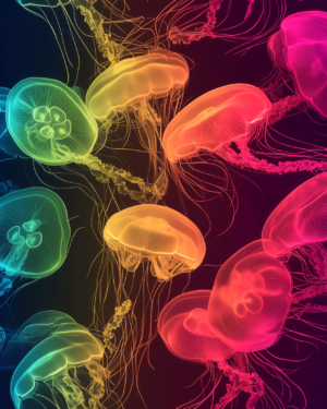 PREORDER Due August 2025 Neon Jellyfish French Terry Fabric £18pm