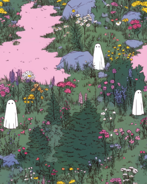 PREORDER Due August 2025 Ghosties Jersey Fabric £16.50pm