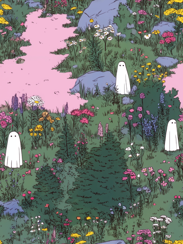 PREORDER Due August 2025 Ghosties French Terry Fabric £18pm - Image 5