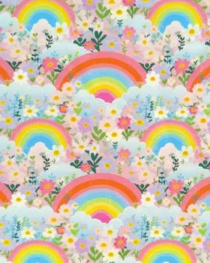 Pastel Rainbow Jersey Fabric £16.50pm