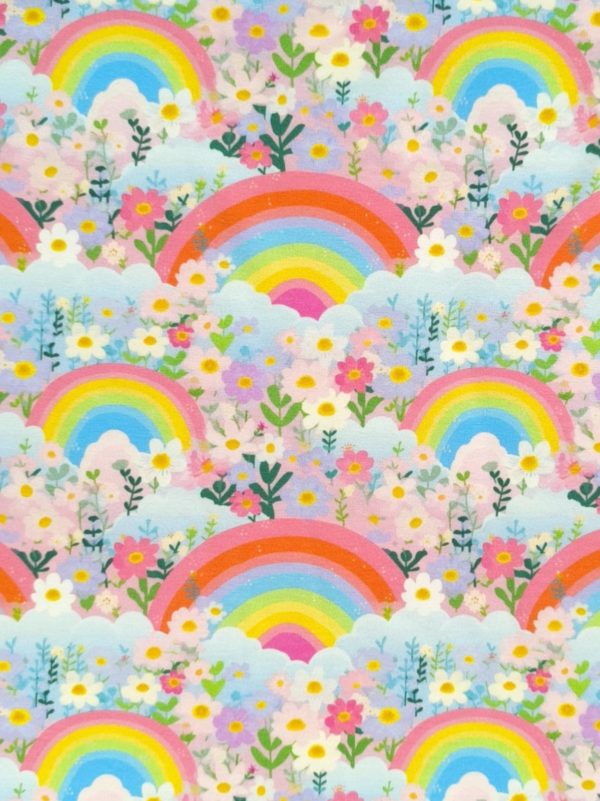 Pastel Rainbow Jersey Fabric £16.50pm