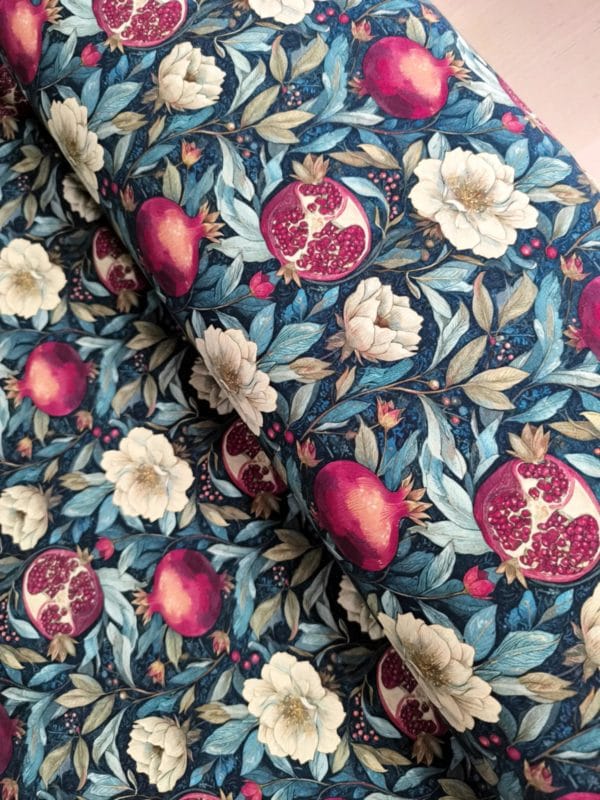 Pomegranate Flowers Jersey Fabric £16.50pm - Image 7