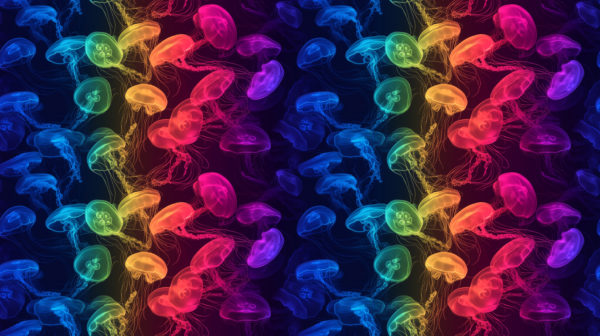 PREORDER Due August 2025 Neon Jellyfish French Terry Fabric £18pm - Image 5