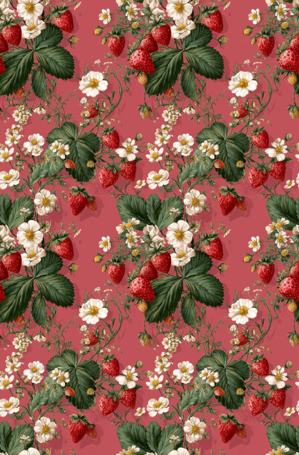 PREORDER Due August 2025 Pink Strawberry Jersey Fabric £16.50pm - Image 5