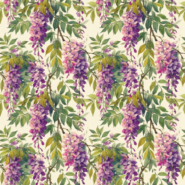 PREORDER Due August 2025 Wisteria Flower Jersey Fabric £16.50pm - Image 5
