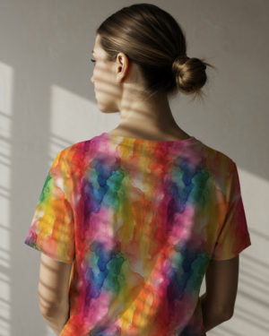 PREORDER Due September 2025 Rainbow Ink Jersey Fabric £16.50pm