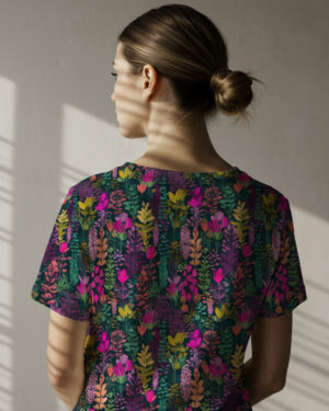 PREORDER Due September 2025 Dark Floral Jersey Fabric £16.50pm