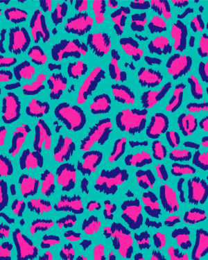 PREORDER Due September 2025 Blue Pink Leopard Jersey Fabric £16.50pm