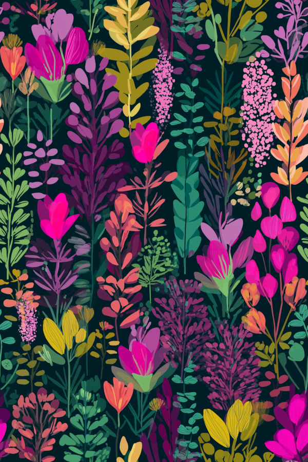 PREORDER Due September 2025 Dark Floral Jersey Fabric £16.50pm