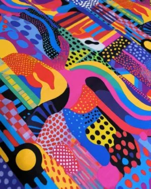 1.25m Piece Funky Retro French Terry Fabric £18pm