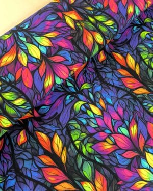 Rainbow Petals Jersey Fabric £16.50pm