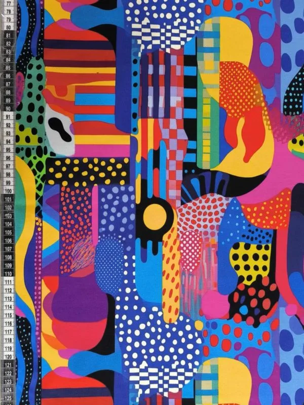 1.25m Piece Funky Retro French Terry Fabric £18pm - Image 2