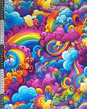 Fairytale Rainbow French Terry Fabric £18pm