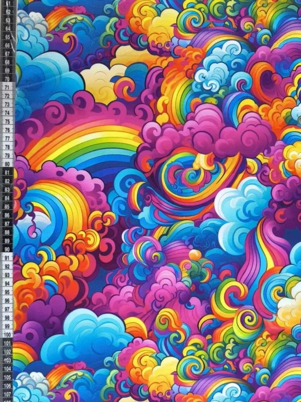 Fairytale Rainbow French Terry Fabric £18pm