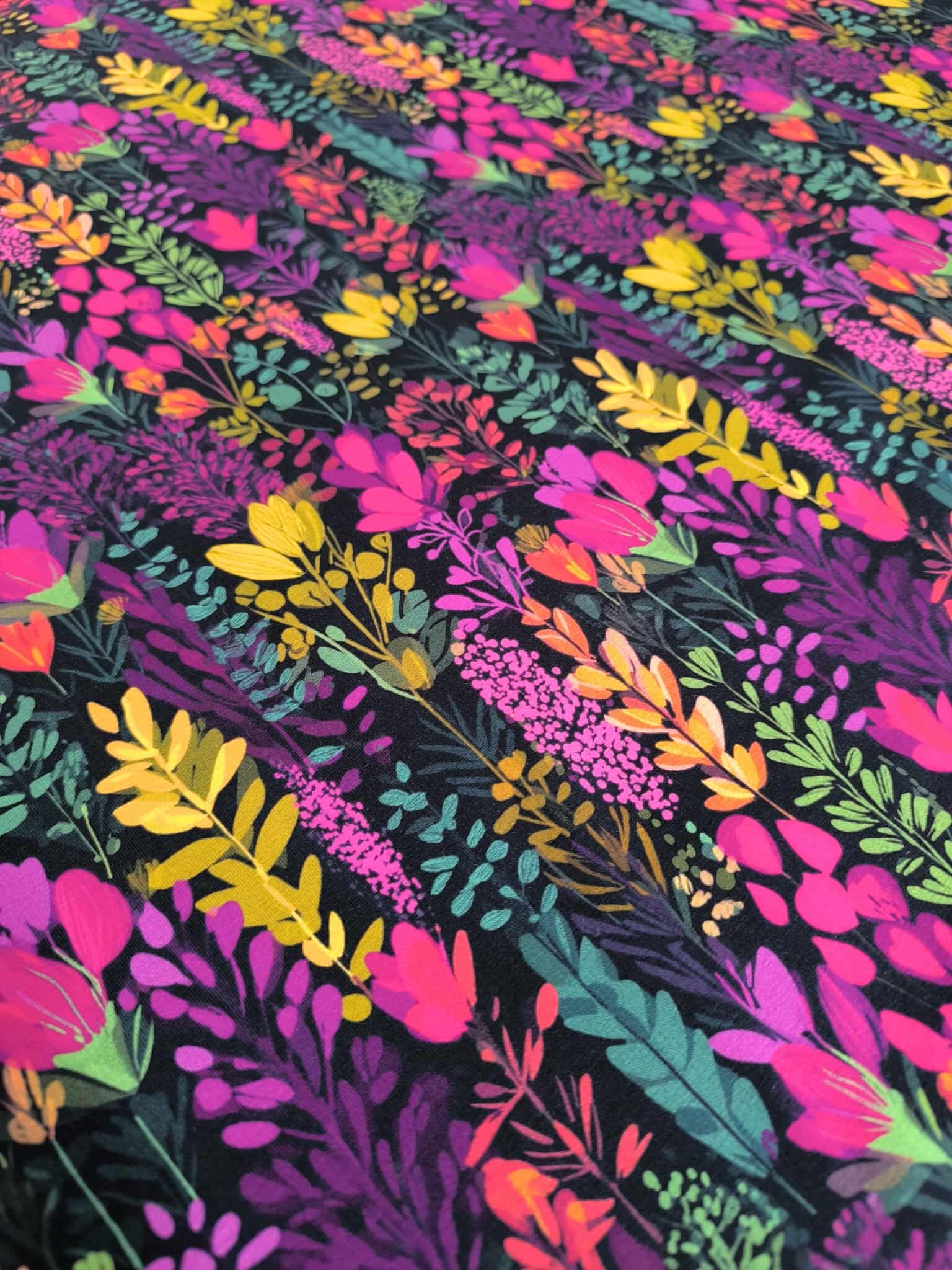 Watercolour Floral Blooms Jersey Fabric £16.50pm 3