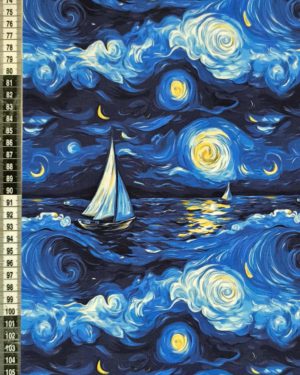 Starry Sails French Terry Fabric £18pm