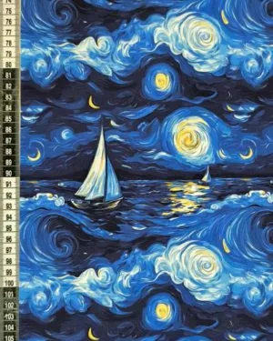 Starry Sails French Terry Fabric £18pm