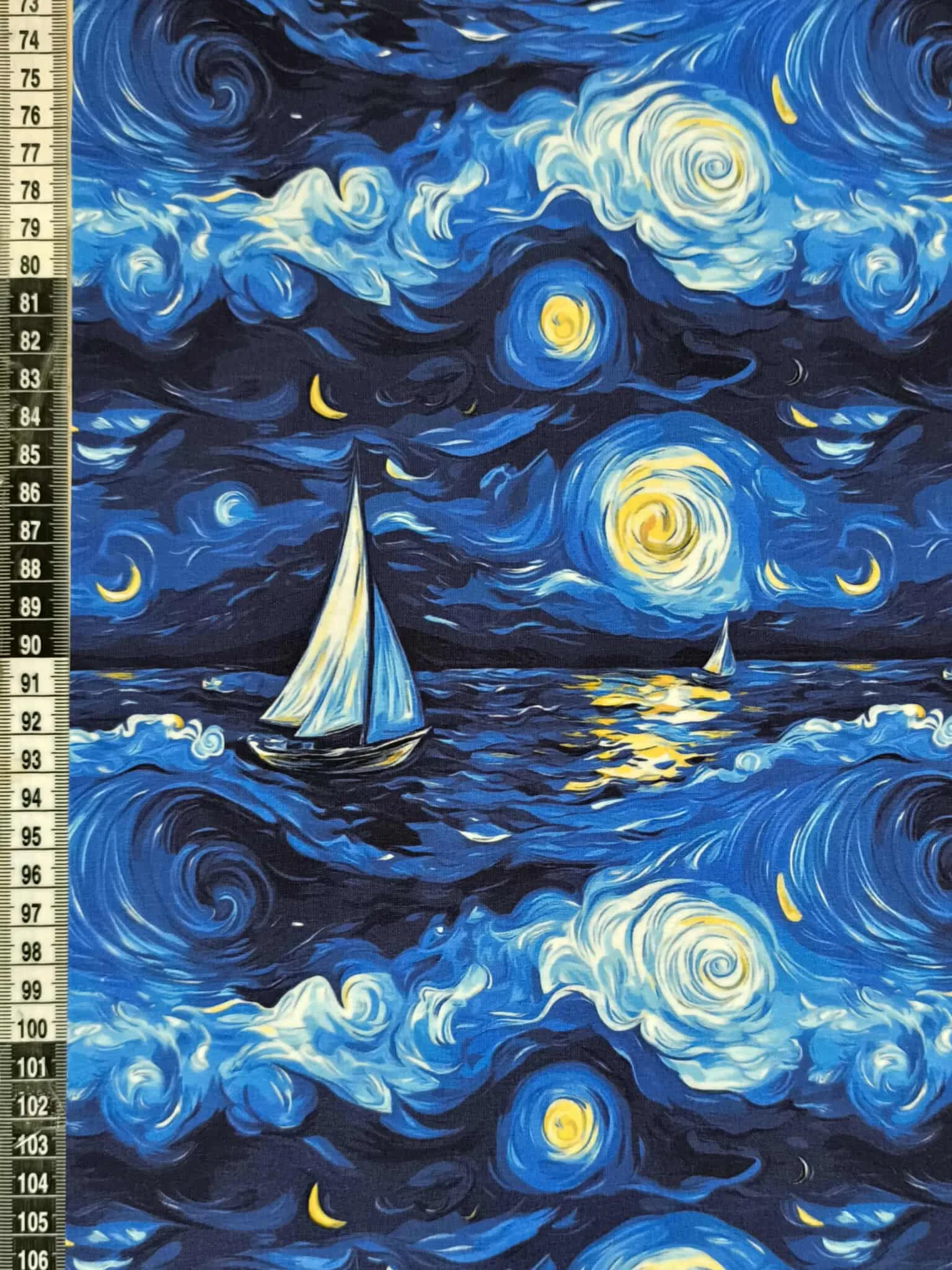 Starry Sails Jersey Fabric £16.50pm - Image 2