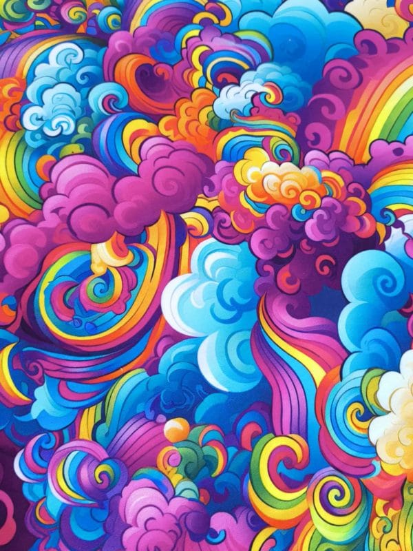 Fairytale Rainbow French Terry Fabric £18pm - Image 3