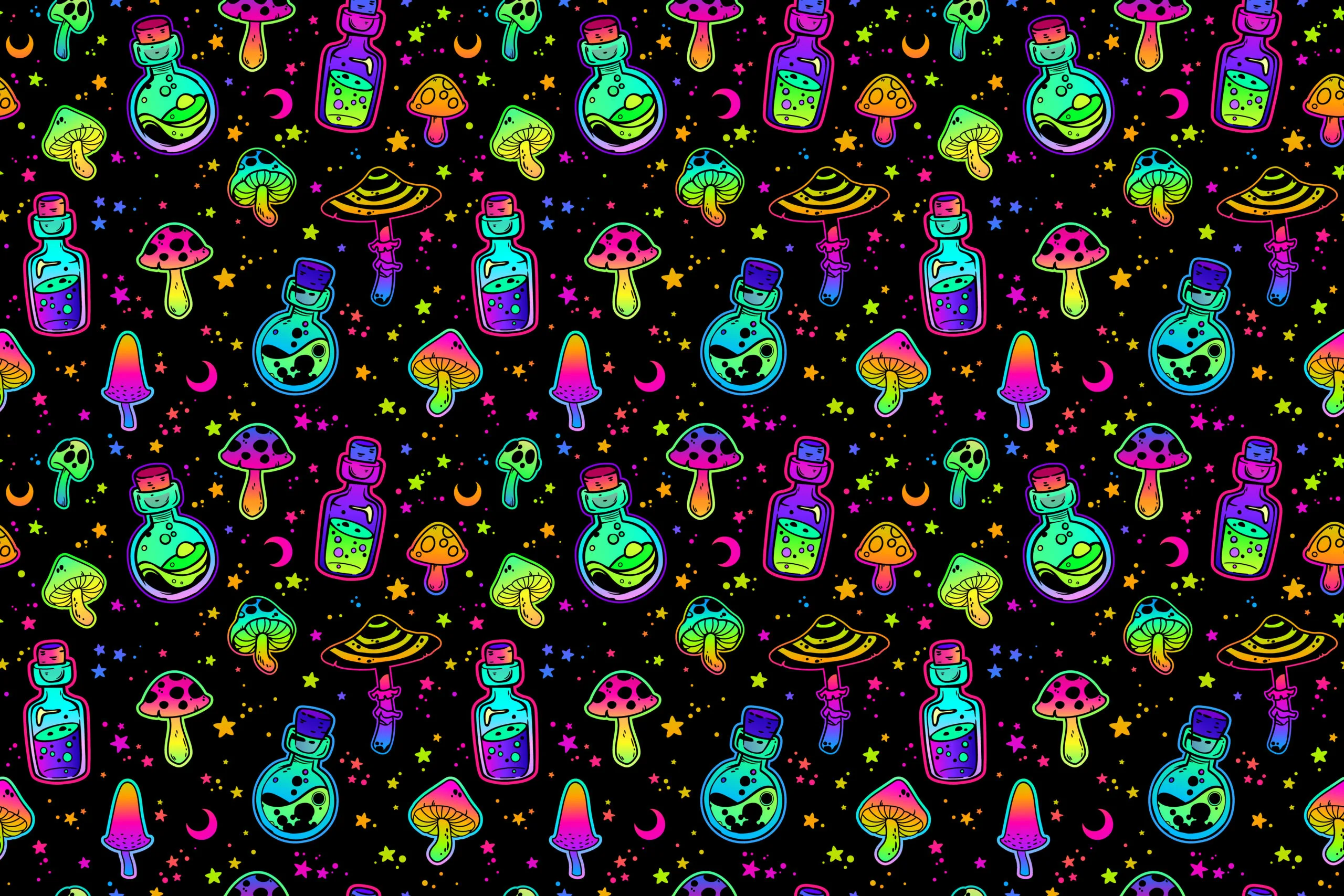 Neon Moth Halloween Jersey Fabric £16.50pm 3