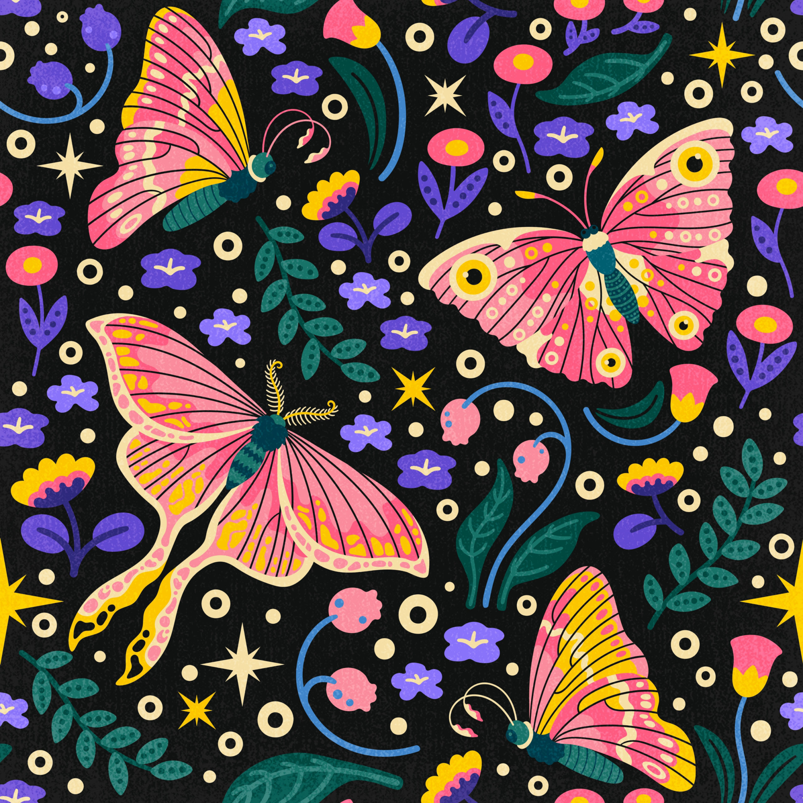 Neon Mushroom Potions Halloween Jersey Fabric £16.50pm 3