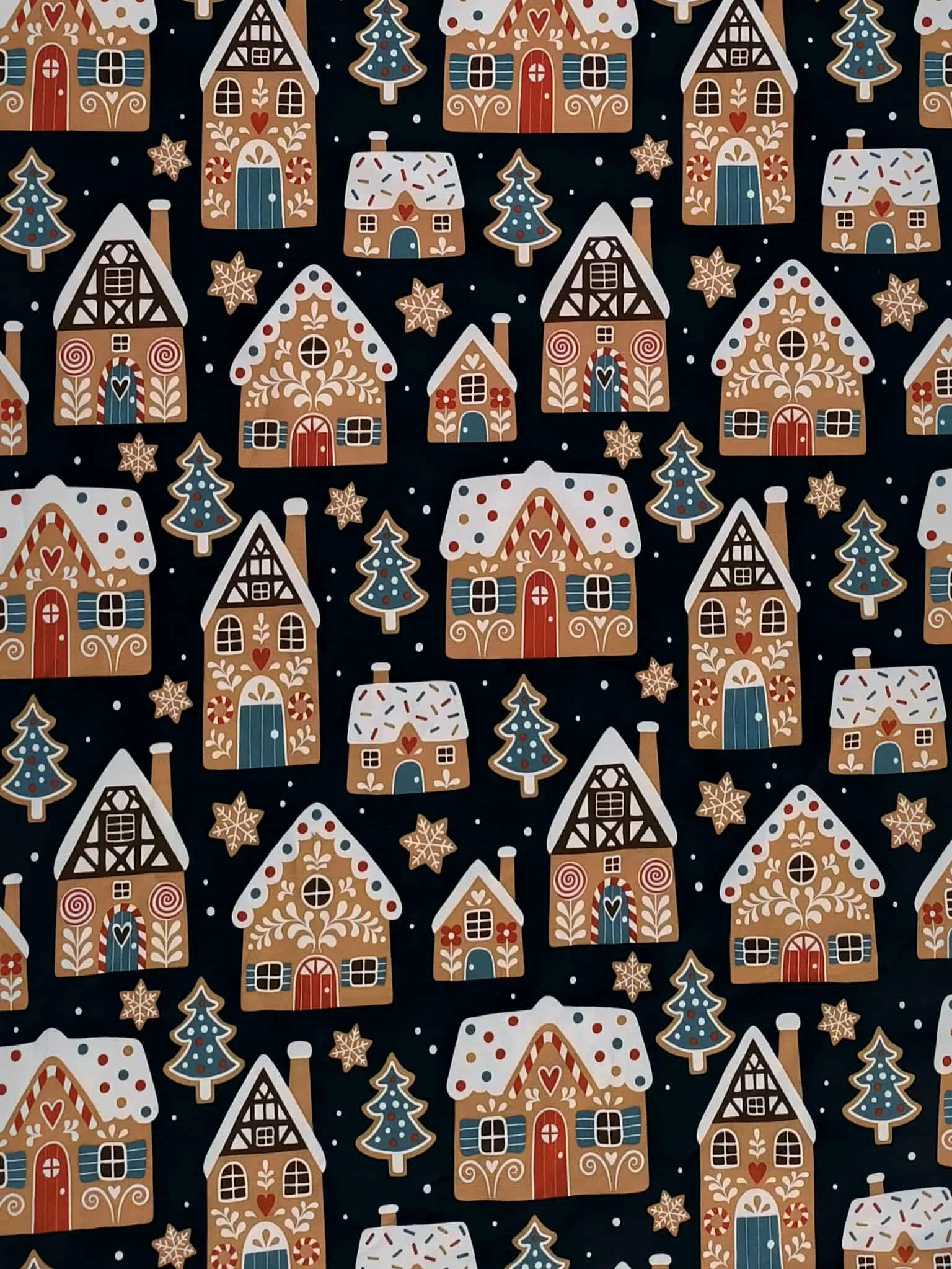 Christmas Gingerbread French Terry Fabric £18pm 4 Christmas Gingerbread French Terry Fabric