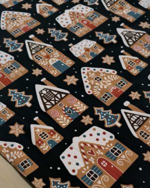Christmas Gingerbread French Terry Fabric £18pm 2 Christmas Gingerbread French Terry Fabric £18pm