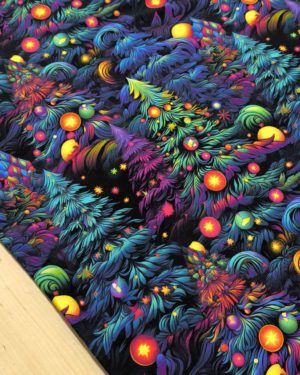 Rainbow Christmas Tree French Terry Fabric £18pm 3 Rainbow Christmas Tree French Terry Fabric £18pm