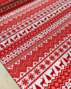 Christmas Fair Isle Reindeer Cotton Lycra Jersey Fabric £16.50pm 2 Christmas Fair Isle Reindeer Cotton Lycra Jersey Fabric £16.50pm
