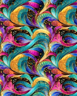 PREORDER Due Nov 2026 Gold Leaf Batik Jersey Fabric