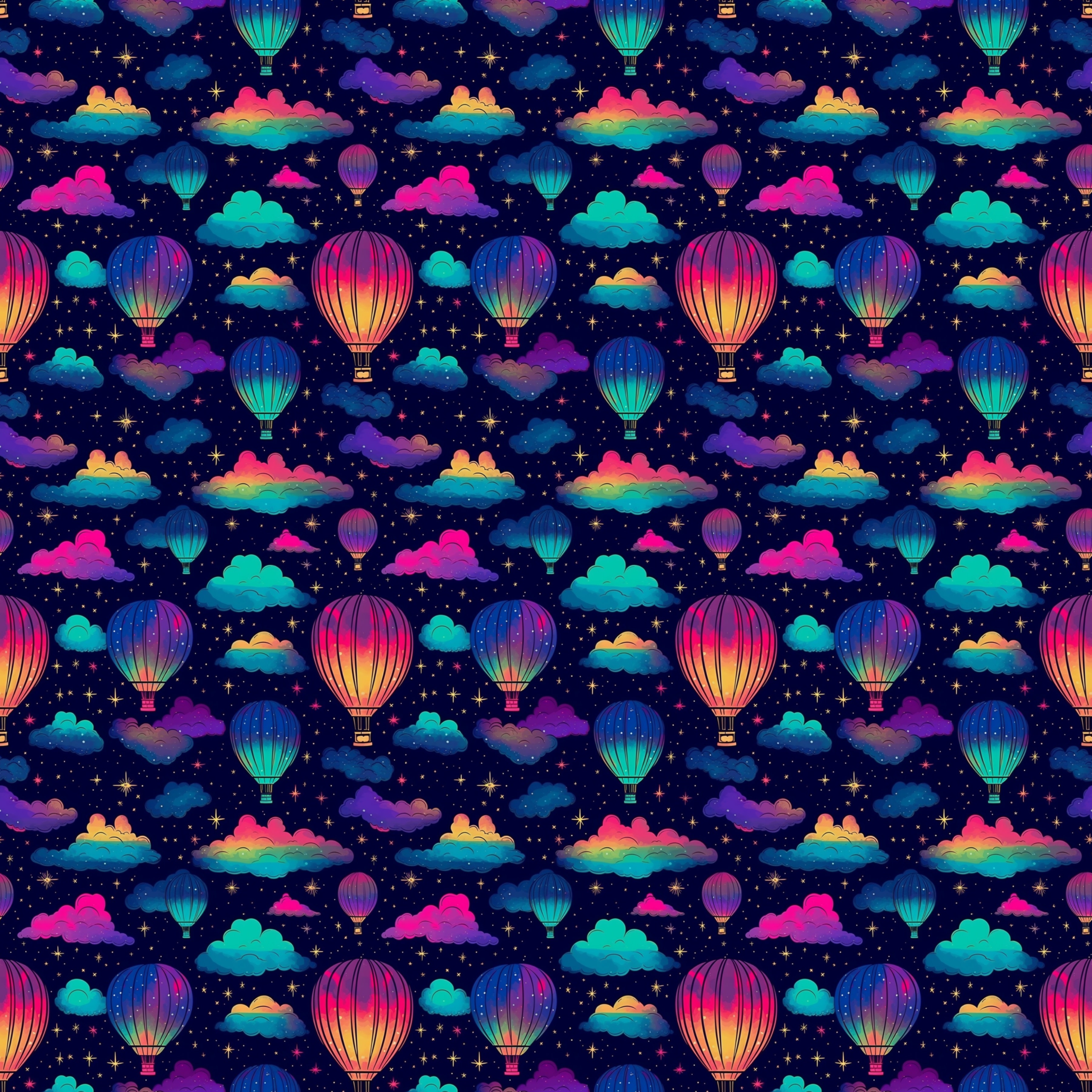 PREORDER Due Nov 2026 Hot Air Balloon Jersey Fabric - Image 2