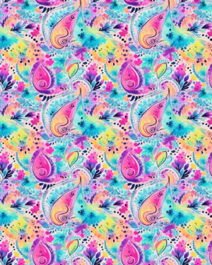 PREORDER Due Nov 2026 Pastel Paisley Jersey Fabric