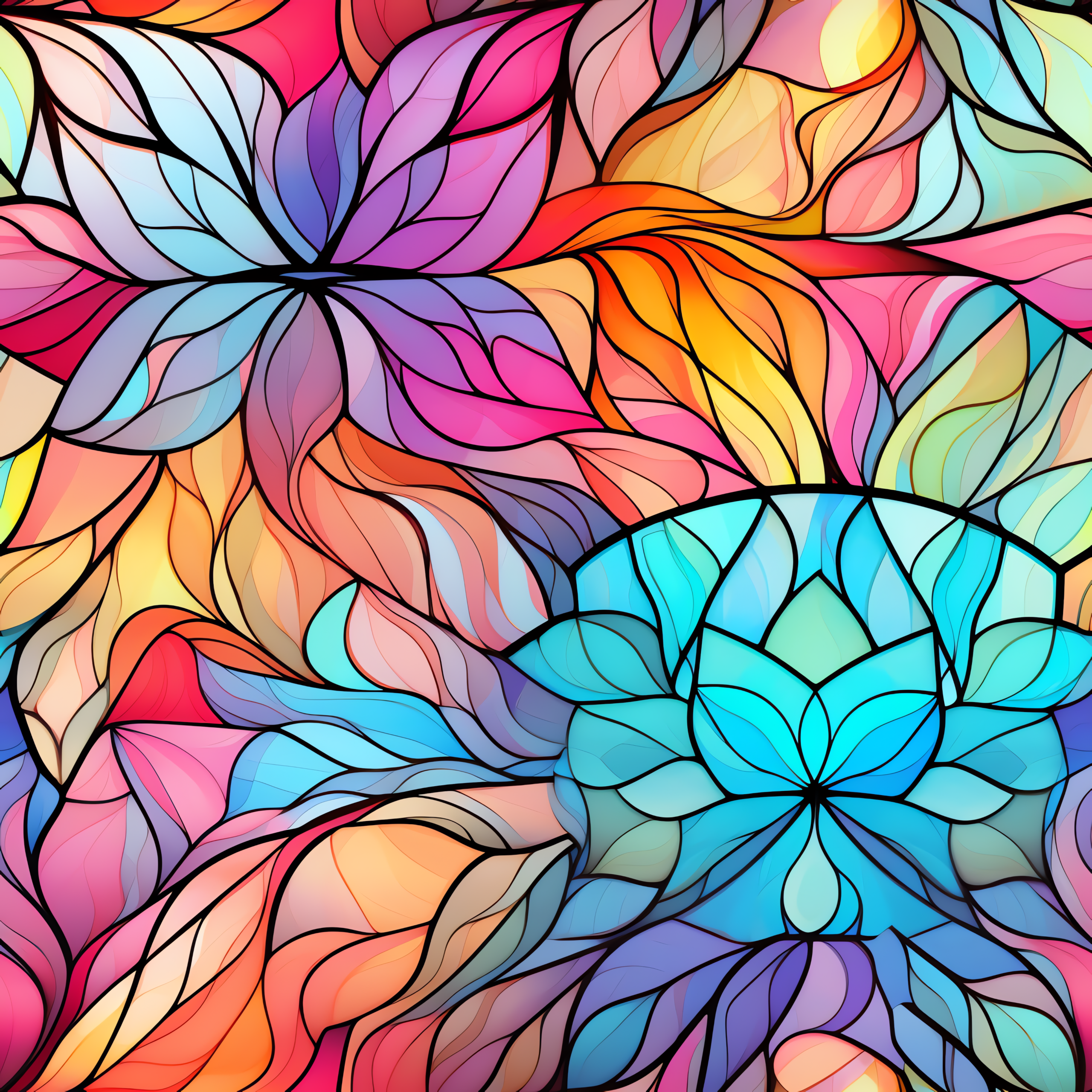 PREORDER Due Nov 2026 Pastel Stained Glass Jersey Fabric - Image 3